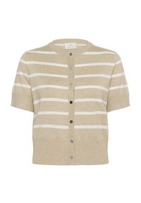 KALIZZA - Vesta na kopčanje - feather grey mel chalk stripe