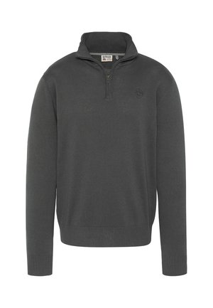 HALF ZIPPED SWEATER - Strickpullover - antracite