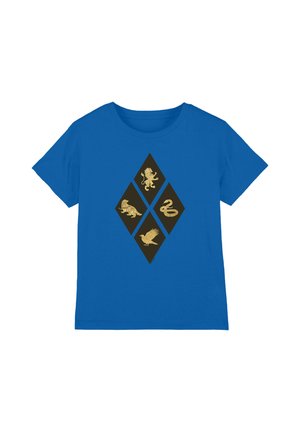 Cotton Soul, HARRY POTTER DIAMOND LION, RAVEN, SNAKE AND BADGER UNISEX - Print T-shirt - royal blue