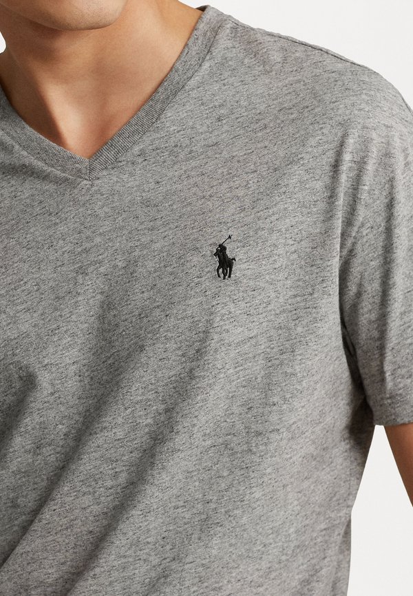 CLASSIC FIT JERSEY V NECK T-SHIRT - Basic T-shirt - dark vintage heather2