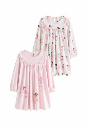 2 PACK - Camicia da notte - white/pink ballerina