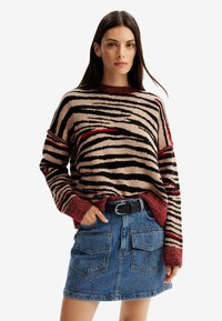 Desigual ZEBRA - Stickad tröja - brown