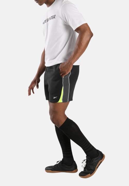 Reebok SIDEWINDER FOOTBALL SWEAT 7" SHORTS-BLACK - Sports shorts - black grey digital lime — foto 4