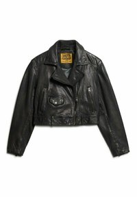 Superdry & Co Chaqueta de cuero - smoke grey