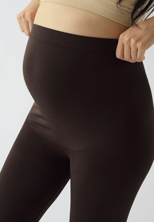 ONLY MATERNITY, OLMHOPE SEAMLESS TIGHT ACC - Leggings - coffee bean
