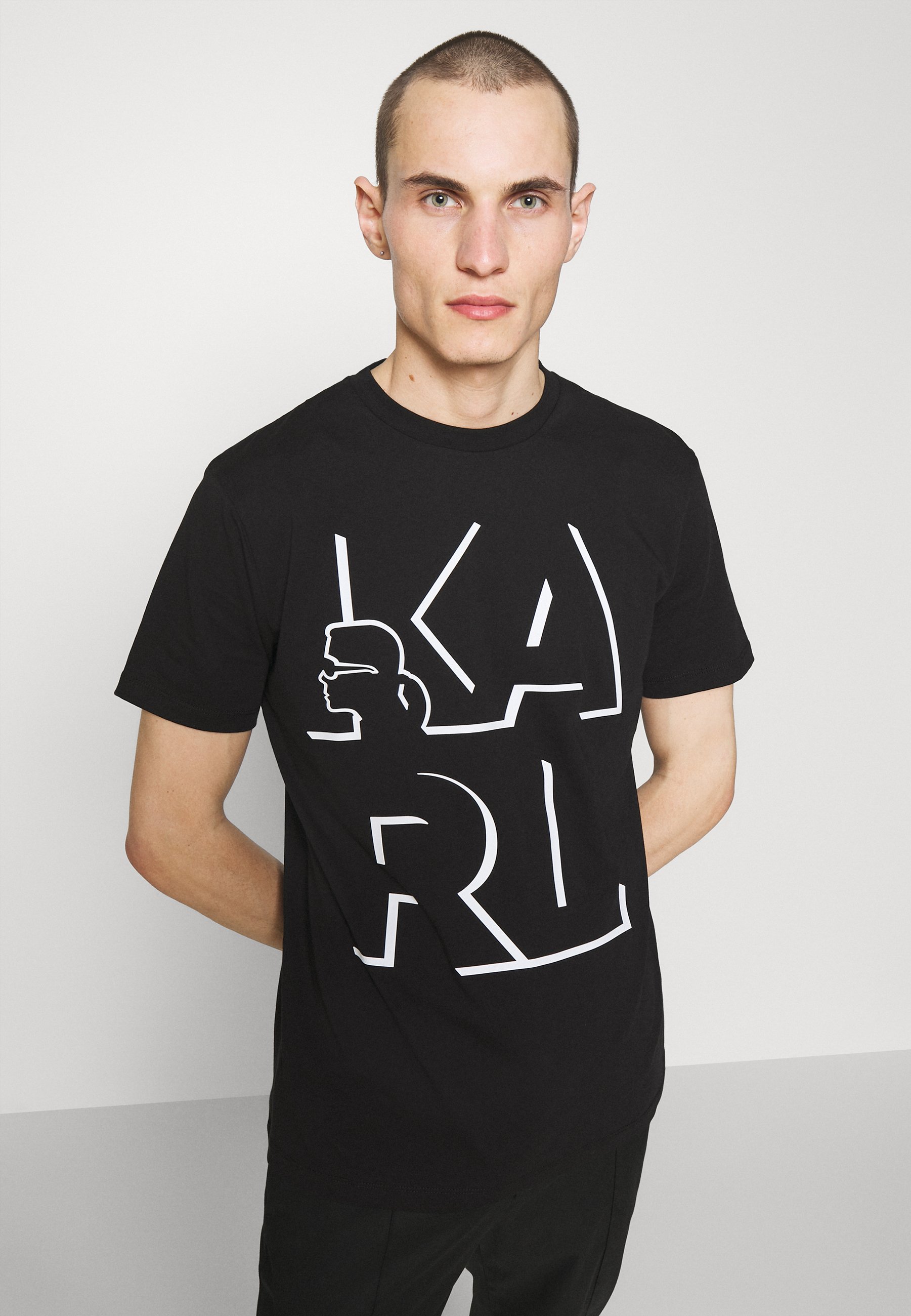 KARL LAGERFELD CREWNECK - T-Shirt print - black/schwarz