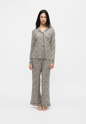 Anna Field by Zalando, LEOPARD PRINT NIGHTWEAR SET - Комплект пижама - beige/black