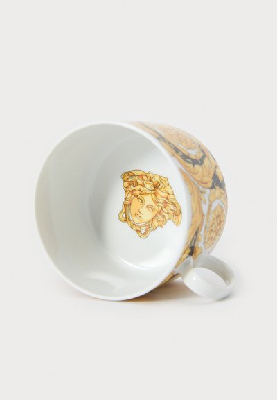 Versace CUP/SAUCER 4 LOW - Platillo de café - white/black/yellow