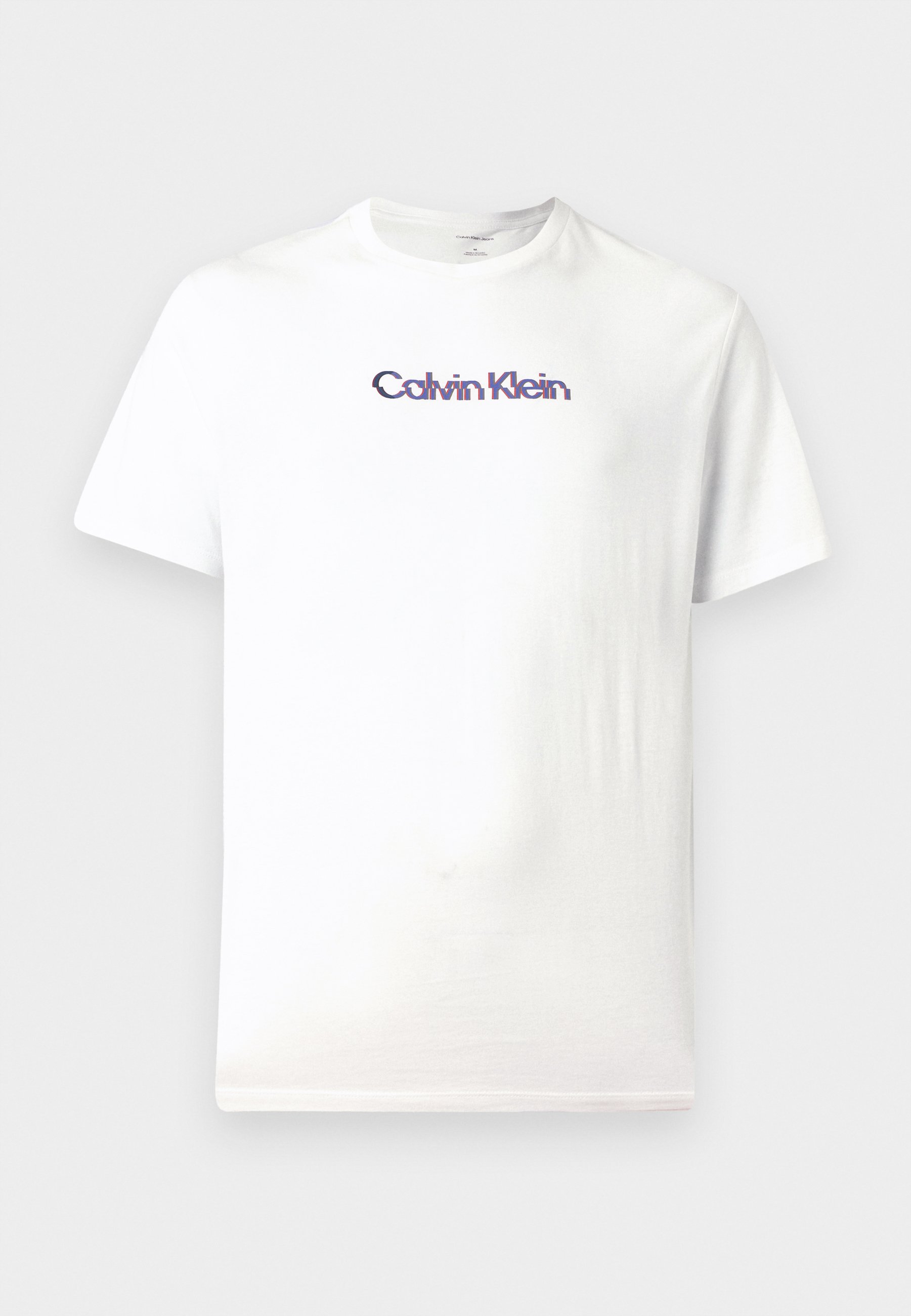 Calvin Klein Jeans GLITCHED LOGO CLASSIC TEE - Triko s potiskem - brilliant white