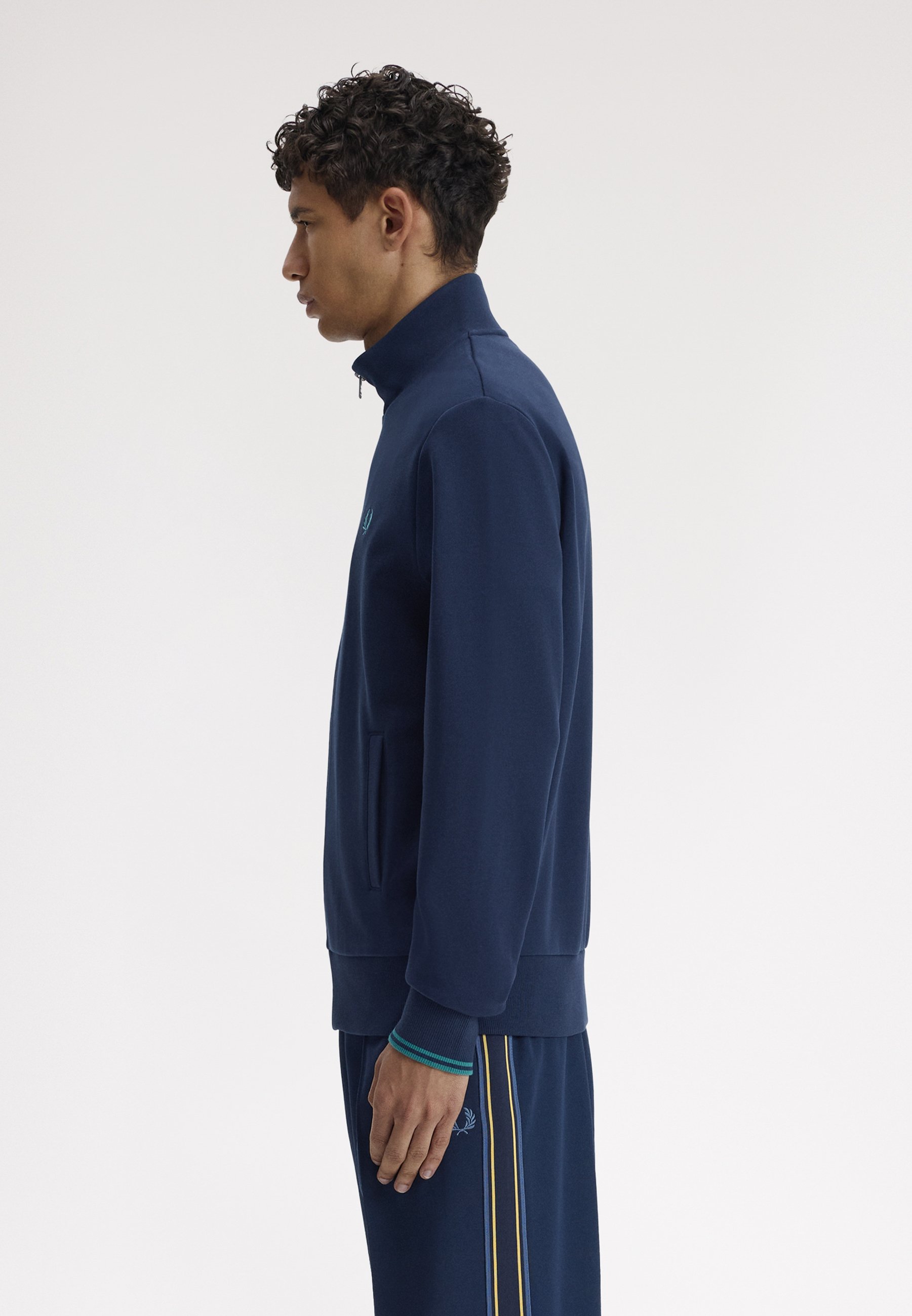 Fred Perry ZIP THROUGH - Zip-up sweatshirt - tennis blue/blue