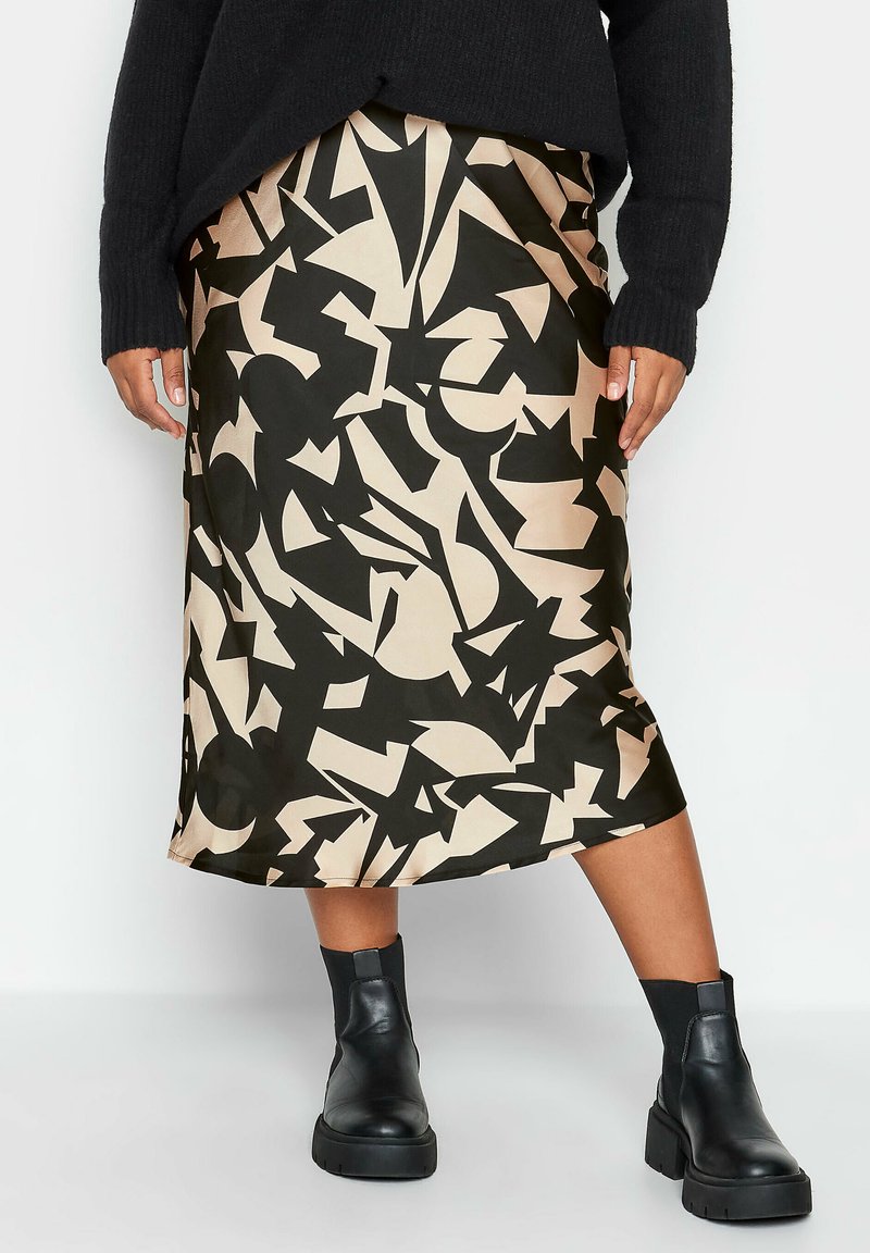 Yours Clothing ABSTRACT PRINT A linjainen Hame Black musta Zalando fi yours-clothing-abstract-print-a-linjainen-hame-black-musta-zalando-fi