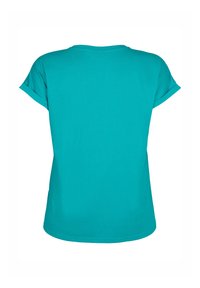 Zizzi SHORT SLEEVED BLEND - Jednoduché tričko - teal blue