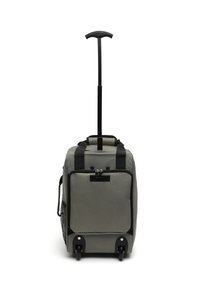 Ritinio bagažinė pilkos spalvos audiniu su juodais akcentais, ištraukiamu rankenėliu, dviem ratais, priekinė susegama kišenė ir tvirtais šoniniais rankenomis.