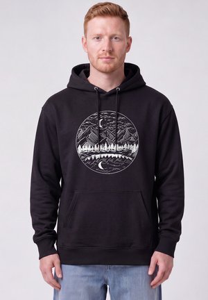watapparel, MOUNTAINS BY NIGHT UNISEX - Hoodie - black
