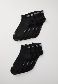 QUARTER PLAIN UNISEX 9 PACK - Sportovní ponožky - black