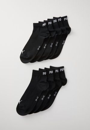 QUARTER PLAIN UNISEX 9 PACK - Sporta zeķes - black
