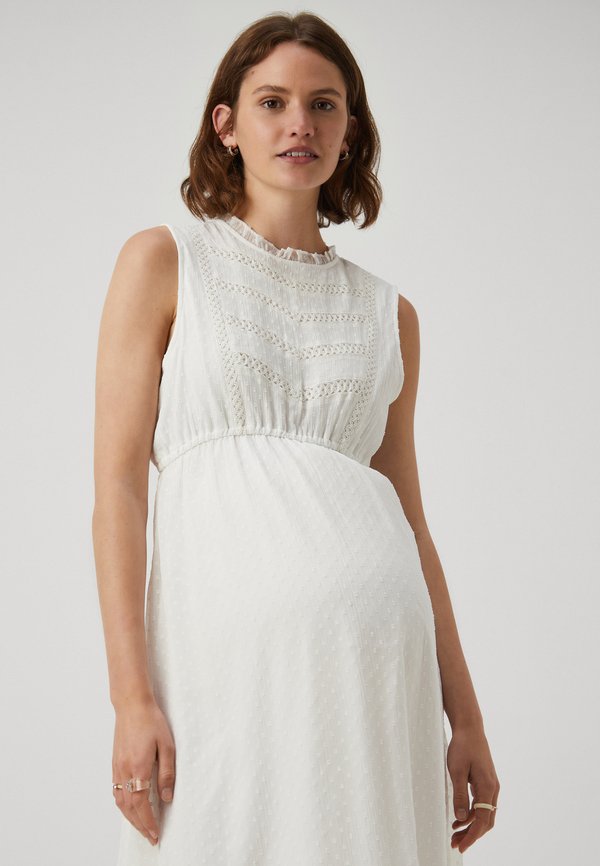 OLMGITA O NECK - Day dress - cloud dancer2