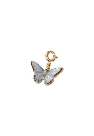 Enamel Blue Butterfly - Charm - blue gold-coloured
