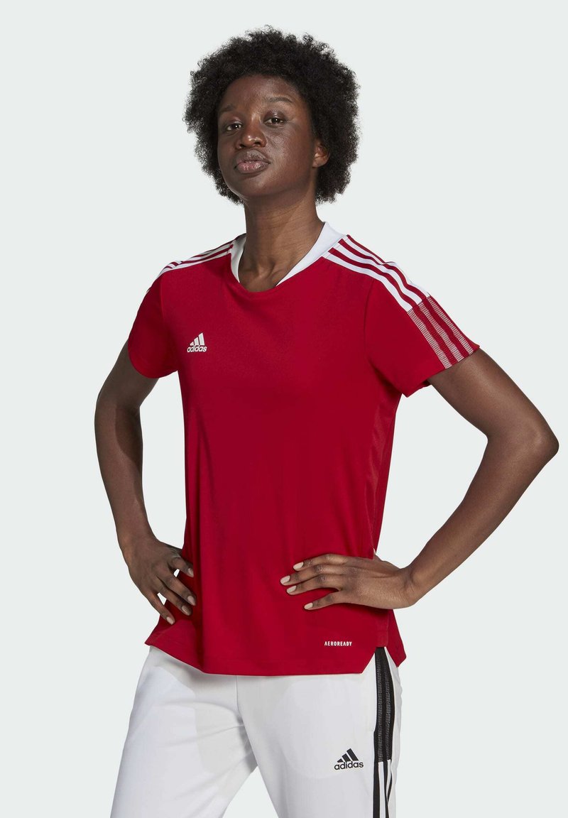 adidas Performance TIRO21 TR JERSEY W - Nyomott mintás póló - team power red