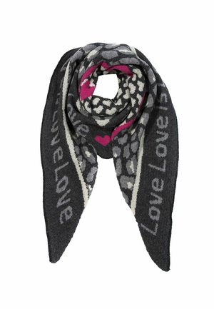 Faera LEOPARDENMUSTER DREIECK ANIMAL LOVE MIT COZY OBERFLÄCHE - Scarf - schwarz