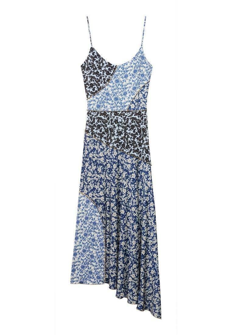 Mango Maxi-jurk donkerblauw