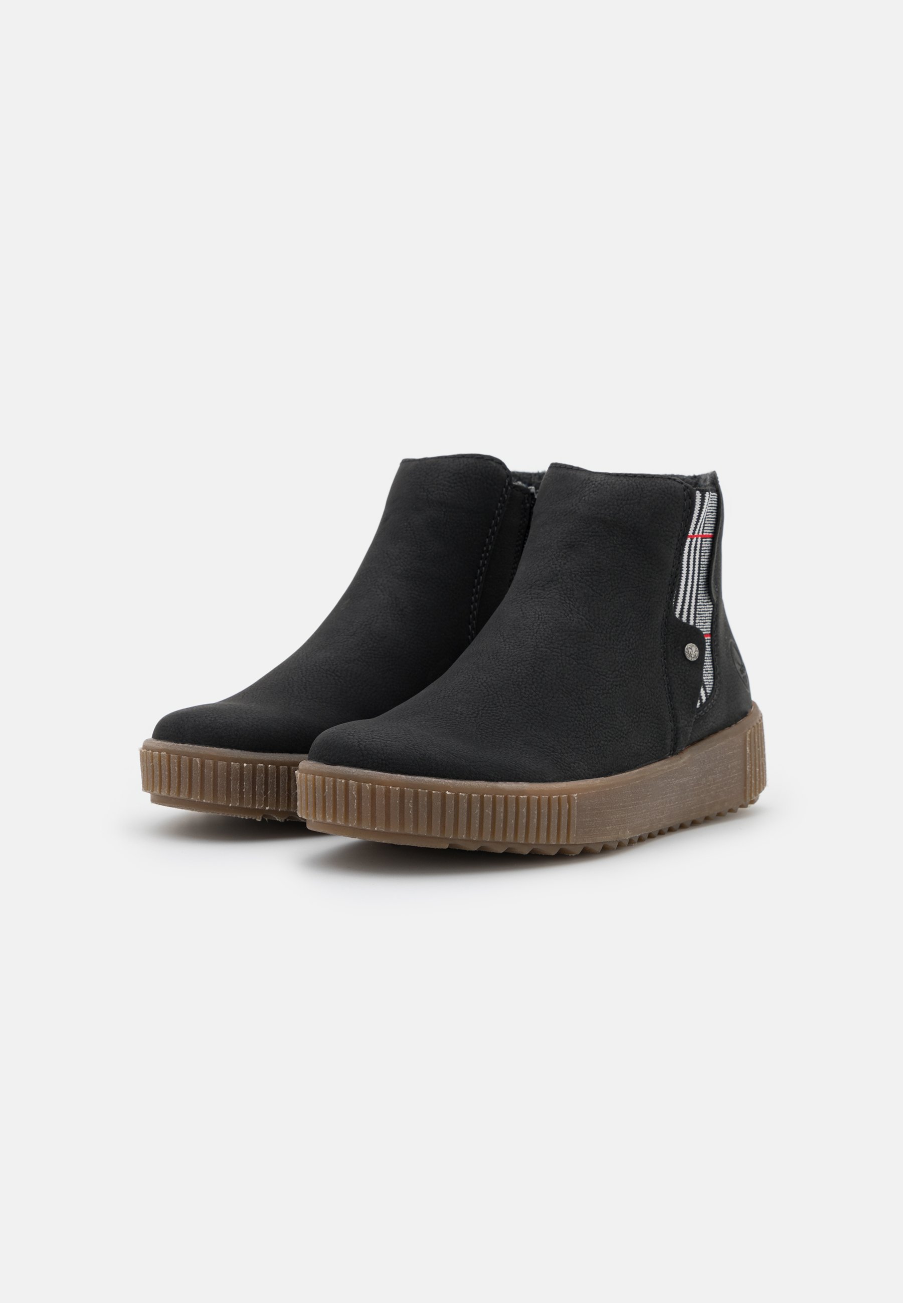 Rieker Enkellaarsjes met plateauzool - schwarz/Zwart - Zalando.nl