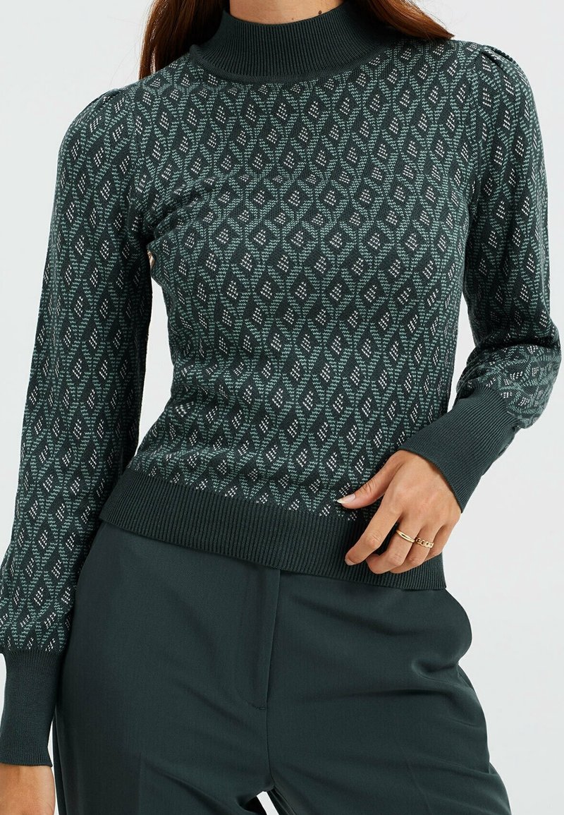 WE Fashion Stickad tröja - green