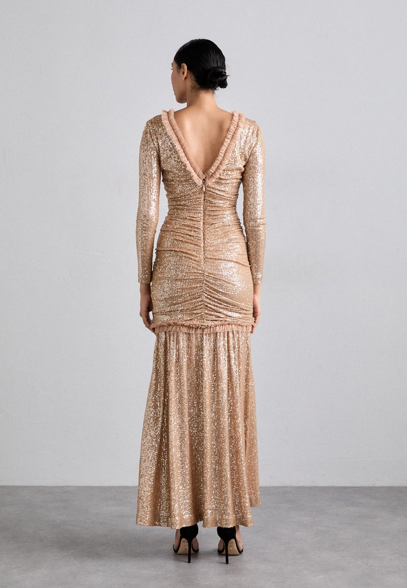 needle and thread gold sequin dress Nadine Merabi Celina Gold Dress XS