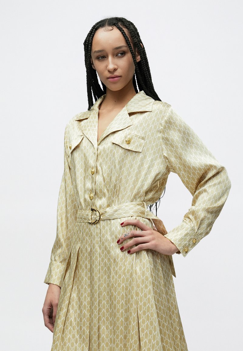 marciano shirt dress MARCIANO BY GUESS Womens Green Ruffled Button Down Sleeveless Collared Above The Knee Shirt Dress