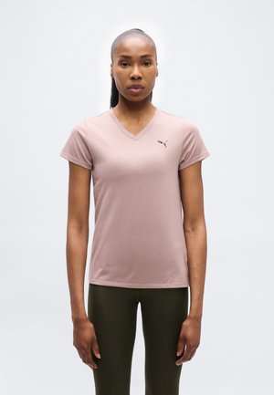 TAD ESSENTIAL V NECK TEE - T-shirt de sport - sandstone