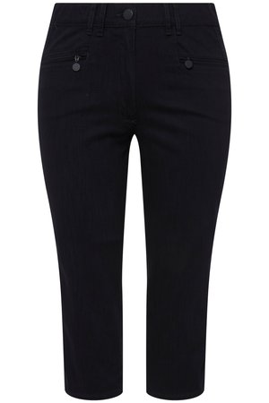 Ulla Popken, MONY, , ZIPPTASCHEN, STRETCH - Bukser - dark blue
