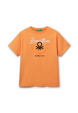 WITH LOGO - T-Shirt print - orange