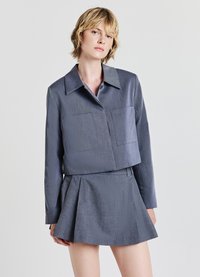 Calliope CROP CON APPLICATE - Giacca leggera - grigio fumo melange