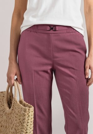 Street One, SLIM-LEG PANTS WITH BUCKLE DETAIL - Bukser - dark clouded blush