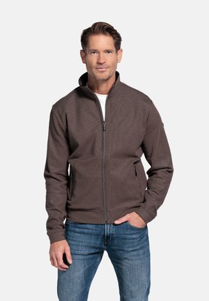 Sweater met rits - dark taupe