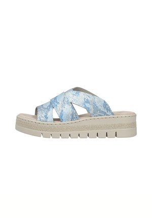 Rieker, RIEKER PANTOLETTEN V4989 - Pantolette flach - blue