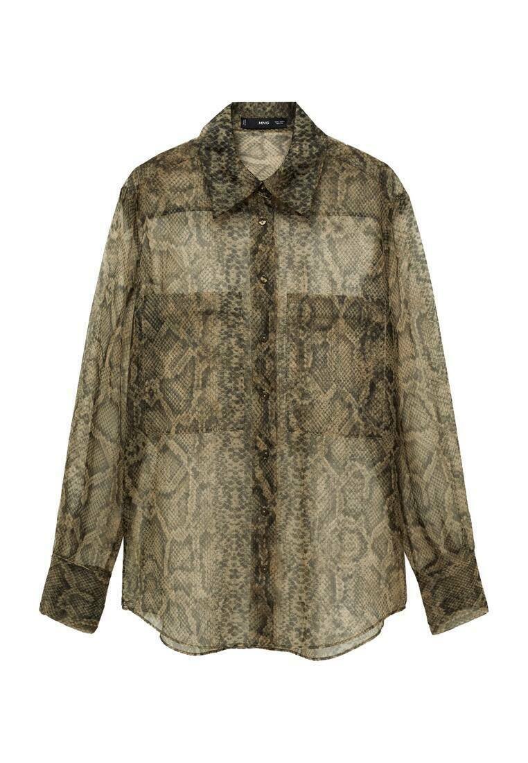 Mango Overhemdblouse crème Mango Overhemdblouse crème