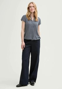 TOM TAILOR T-shirt con stampa - printed blue white minimal