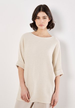 CABLE BATWING  - Pullover - stone