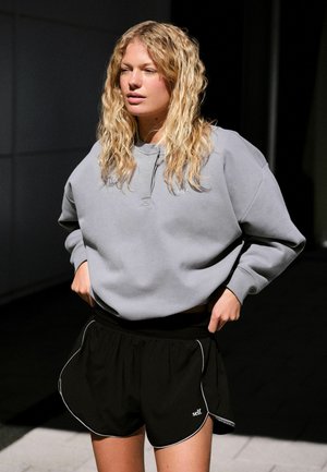 Self., REGULAR FIT - HENLEY SWEATSHIRT - Sweatshirt - charcoal grey