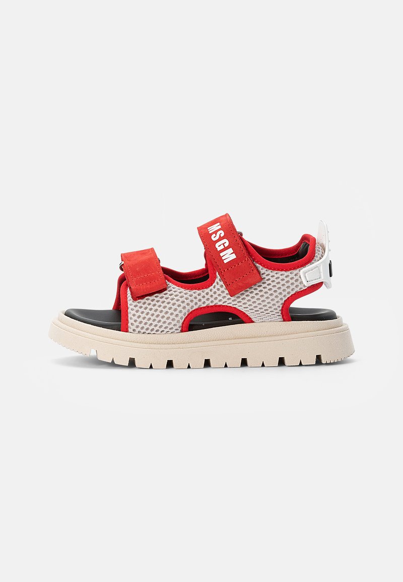 MSGM Sandálias - off white/red