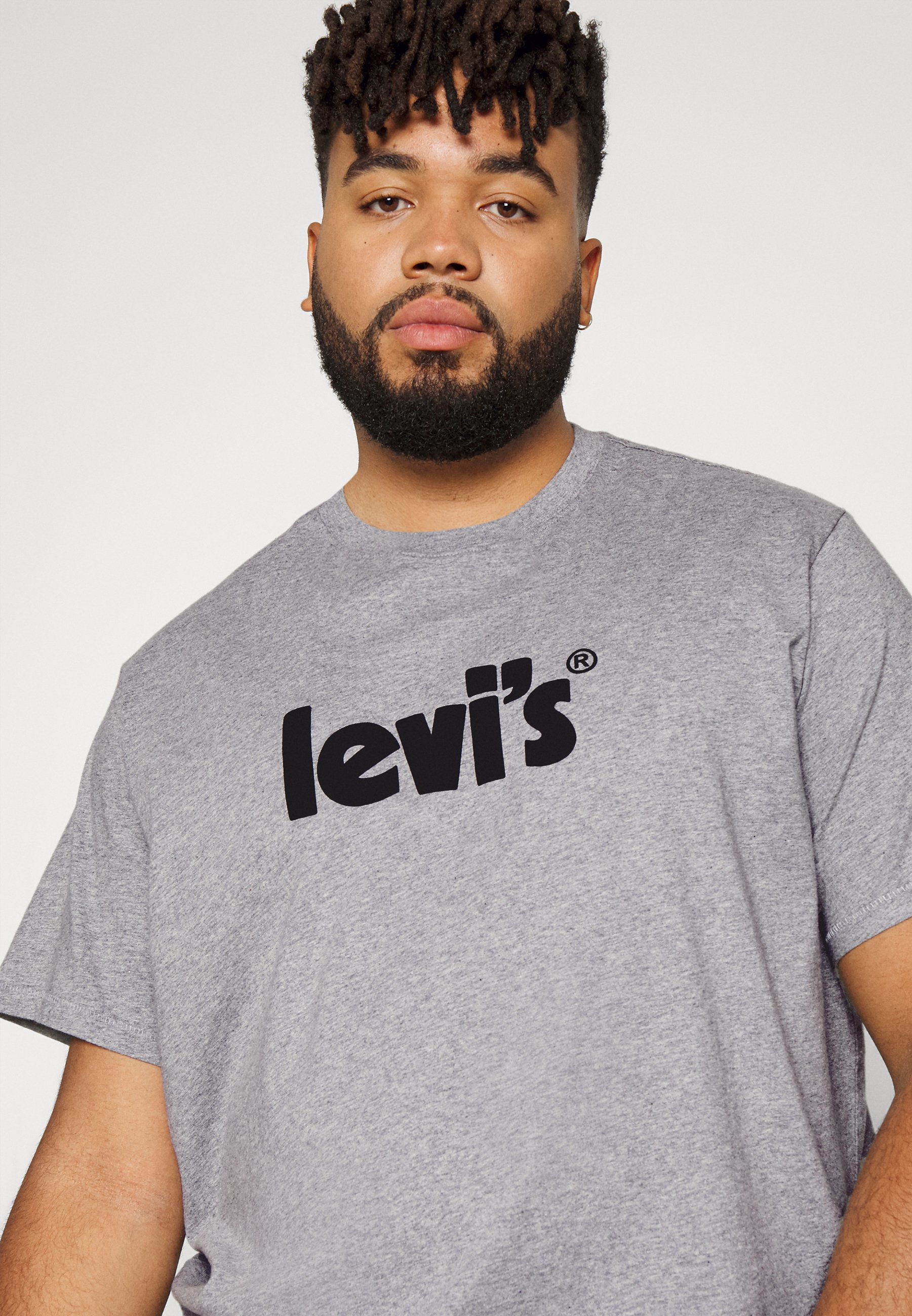 Levi's Big \u0026 Tall Poster Logo T-Shirt, Grey, Size 4XL, Men