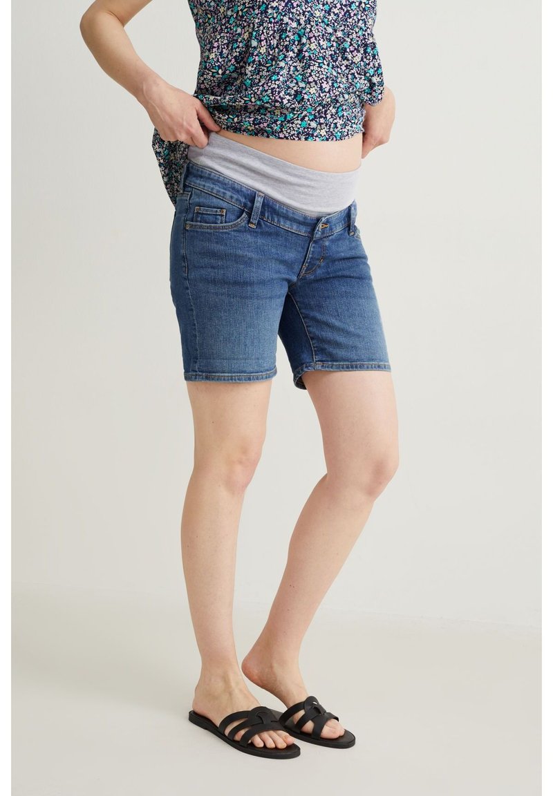 C&A Jeansshort blauw denim/bluedenim