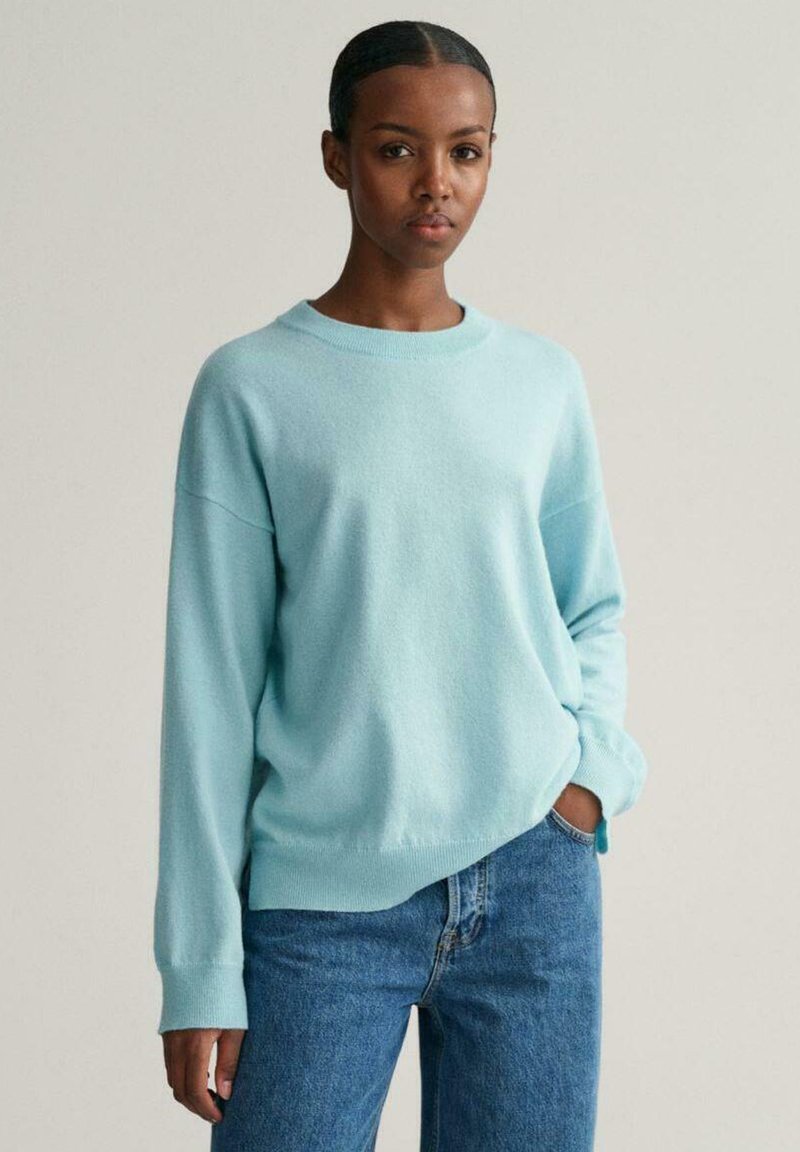 GANT Stickad tröja - dusty turquoise