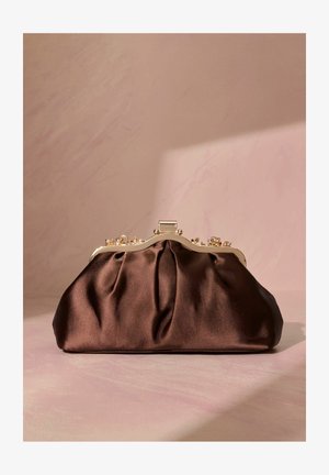 Next, TABITHA SIMMONS X FLORAL FRAME BAG - Listová kabelka - chocolate brown