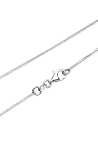 Silverkedja med en smidig och flexibel design samt en karbinhake som stängning med en liten, rund länk i mitten.