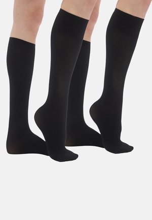 OLIVIA PREMIUM KNEE HIGHS 2 PACK - Calcetines hasta la rodilla - black