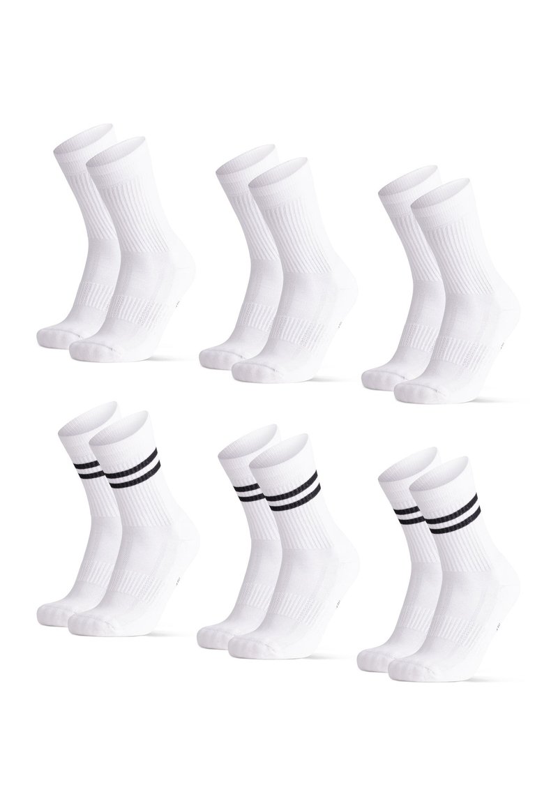 6 Paires Chaussettes Coton Bio Danish Endurance - Mi-Mollet Homme Femme - Respirantes Et Confortables