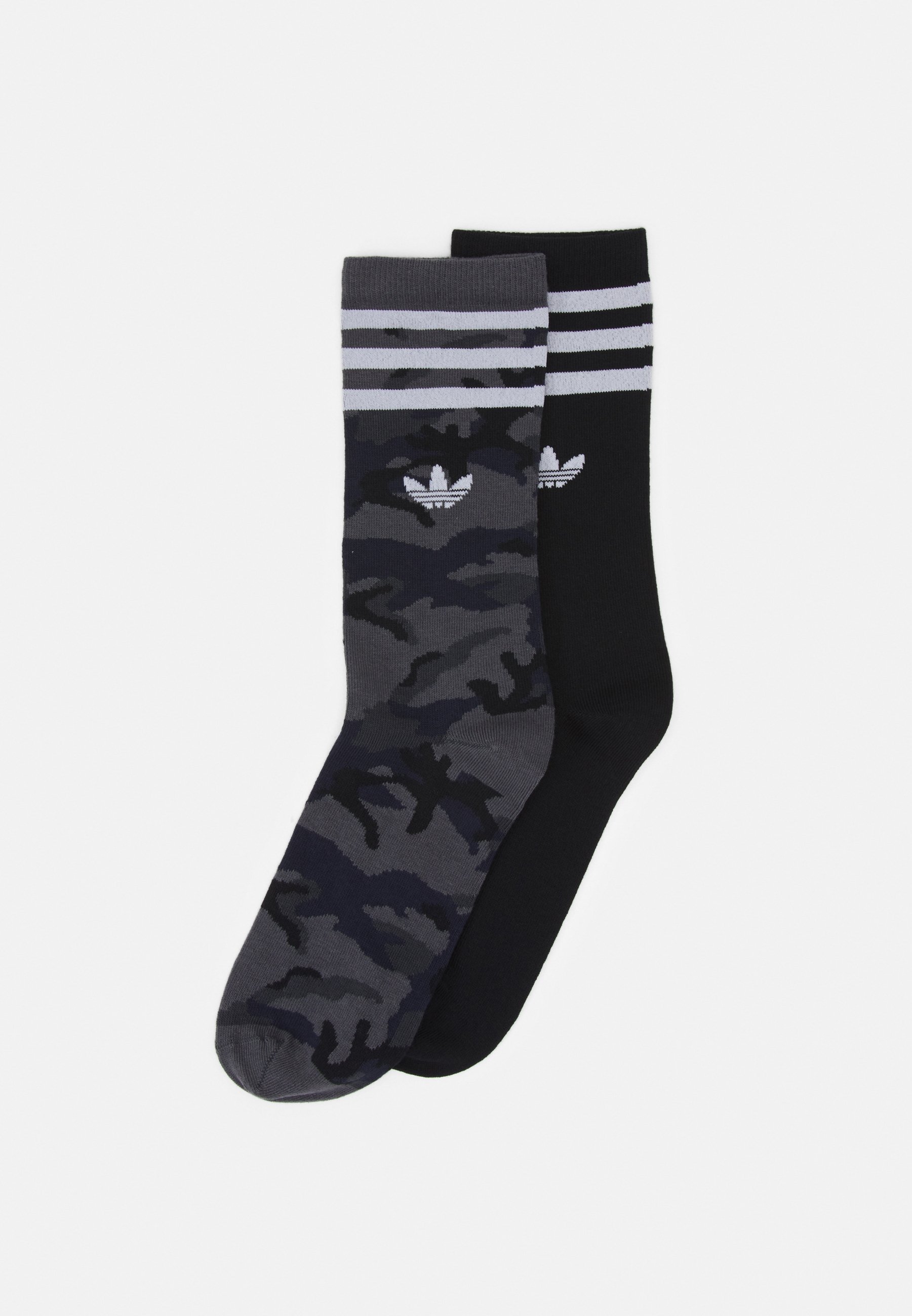 adidas Originals CAMO CREW SOCK 2 PACK UNISEX - Calcetines - grey  six/black/negro - Zalando.es