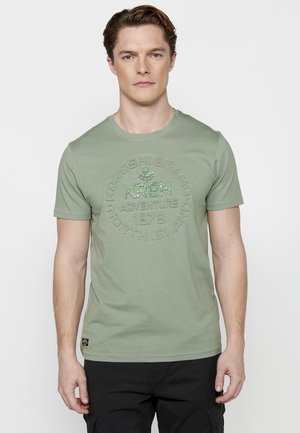 SHORT SLEEVE - Nyomott mintás póló - kaki khaki